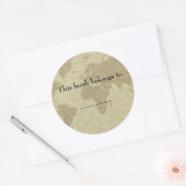 Olde World Map Book Platte Runder Aufkleber (Umschlag)