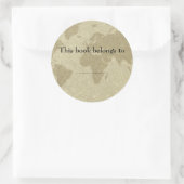 Olde World Map Book Platte Runder Aufkleber (Tasche)