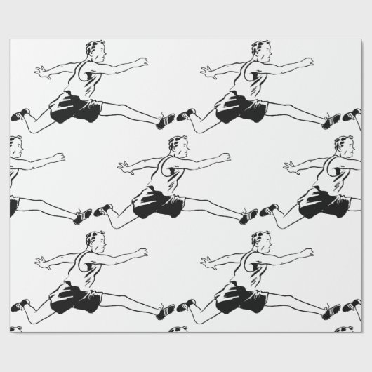 Olden Days Hurdler Geschenkpapier (Flach)