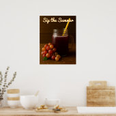 Olden Red Grape Juice - "Sieben Sie den Sommer Poster (Küche)