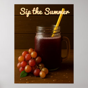 Olden Red Grape Juice - "Sieben Sie den Sommer Poster