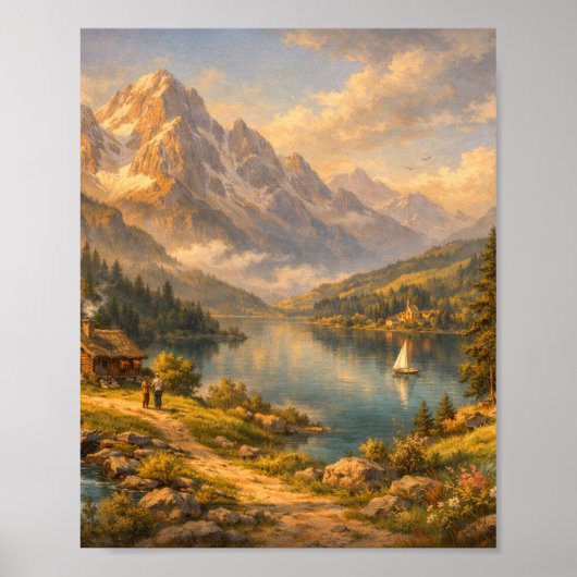 olden Serenity – Alpine Dreamscape Poster (Vorne)