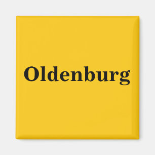 Oldenburg   Magnet Schild Gold Gleb