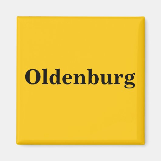 Oldenburg   Magnet Schild Gold Gleb (Vorne)