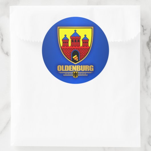 Oldenburg Runder Aufkleber (Tasche)