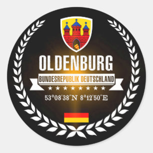 Oldenburg Runder Aufkleber