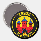 Oldenburger RundEmblem Magnet (Vorderseite/Rückseite)