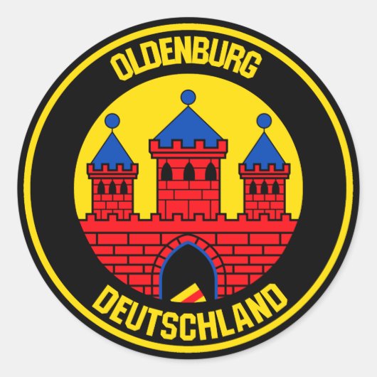 Oldenburger RundEmblem Runder Aufkleber (Vorderseite)