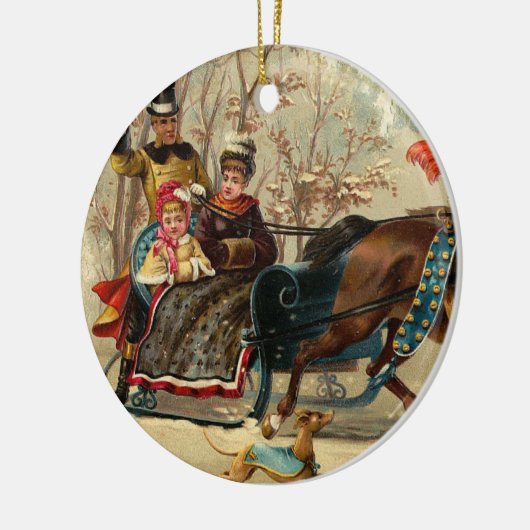 Older and Younger Sisters Ride - Mary Evans Keramik Ornament (Links)