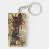 Older and Younger Sisters Ride - Mary Evans Schlüsselanhänger (Rückseite)