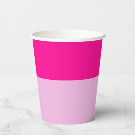 Older, Wiser, Hotter Minimal Bold Pink Birthday Pappbecher (Rückseite)
