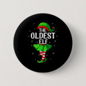 Oldest Elf Christmas Girls Women Elf Squad Xmas Fa Button (Vorderseite)