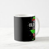 Oldest Elf Christmas Girls Women Elf Squad Xmas Fa Kaffeetasse (VorderseiteRechts)