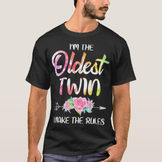 Oldest Twin Sibling Geburtstag Funny Twins Matchin T-Shirt