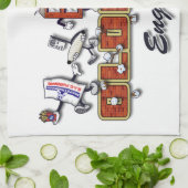 Oldham-Cartooncharaktere Geschirrtuch (Gefaltet)