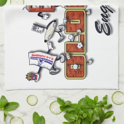 Oldham-Cartooncharaktere Geschirrtuch (Gefaltet)