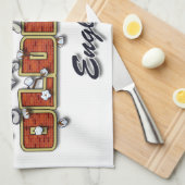 Oldham-Cartooncharaktere Geschirrtuch (Viertel Falte)