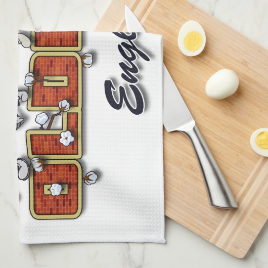 Oldham-Cartooncharaktere Geschirrtuch (Viertel Falte)