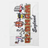 Oldham-Cartooncharaktere Geschirrtuch (Vertikal)