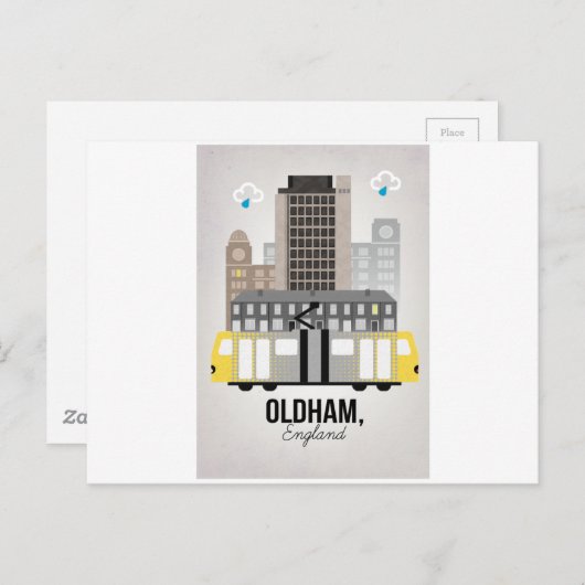 Oldham Postkarte (Vorne/Hinten)