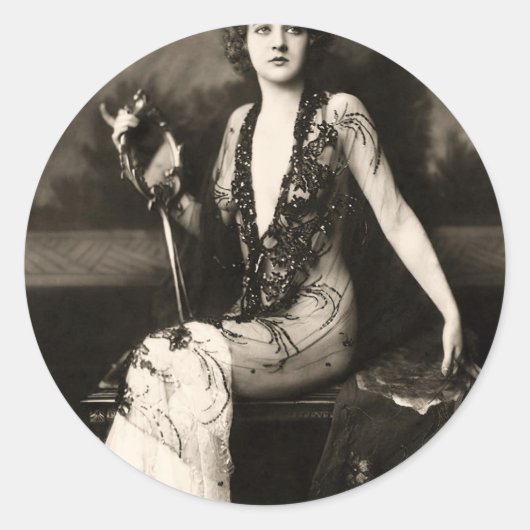 oldhollywood1 runder aufkleber (Vorderseite)