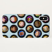 Oldies Cartoon Charakter Vinyl Platten Muster Case-Mate iPhone Hülle (Rückseite (Horizontal))
