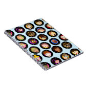 Oldies Cartoon Charakter Vinyl Platten Muster Notizblock (Rechte Seite)