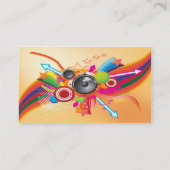 Oldies Music Lautsprecher, Regenbogen der Farben Visitenkarte (Rückseite)