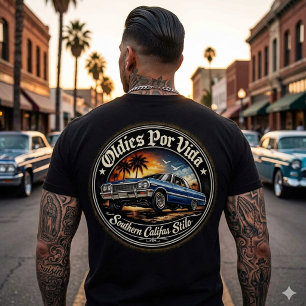 Oldies por vida Califas Stilo Rückseite bedruckt T-Shirt