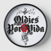 Oldies Por Vida Wall Clock Uhr (Vorderseite)