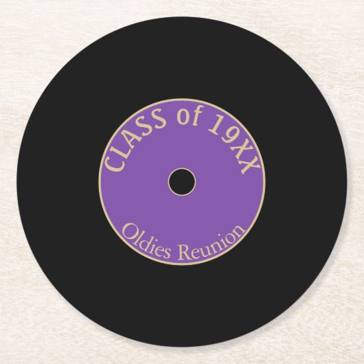 Oldies Spaß! Klasse-Wiedersehen-Untersetzer Runder Pappuntersetzer (Vorderseite)