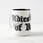 Oldies-Typ Zweifarbige Tasse (Vorderseite Links)