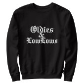 Oldies und niedrig weiß sweatshirt