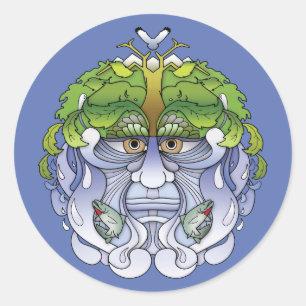 Oldman-Sticker Runder Aufkleber