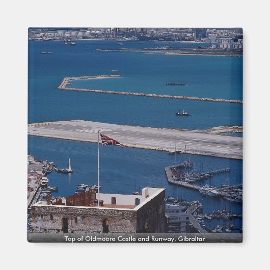 Oldmoore Castle and Runway, Gibraltar Magnet (Vorne)