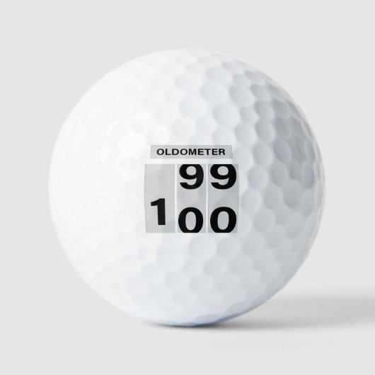 OLDOMETER 100. Geburtstag 99 bis 100 Golfball (Vorderseite)