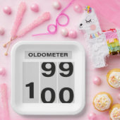 OLDOMETER 100. Geburtstag 99 bis 100 Pappteller (Party)
