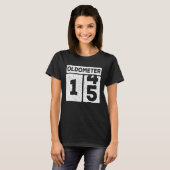 Oldometer 14 15 15. Geburtstag T-Shirt (Vorne ganz)