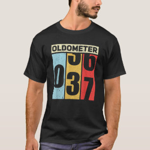 Oldometer 36 37 Funny 37. Geburtstag Odometer Gesc T-Shirt
