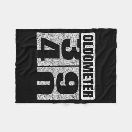 Oldometer &#; -40 40th Birthday 40 Year Old Funny Fleecedecke (Vorderseite (Horizontal))