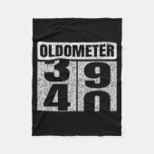 Oldometer &#; -40 40th Birthday 40 Year Old Funny Fleecedecke (Vorderseite)