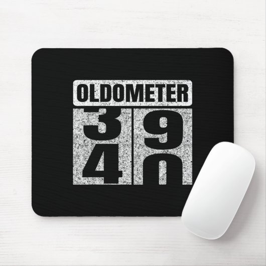 Oldometer &#; -40 40th Birthday 40 Year Old Funny  Mousepad (Mit Mouse)