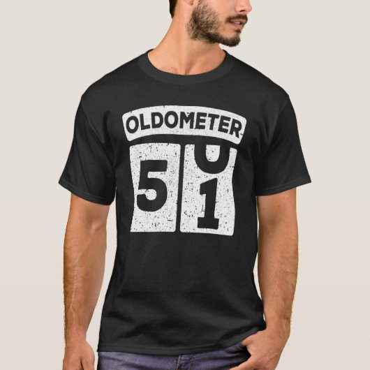 Oldometer 50 51 49. Geburtstag T-Shirt (Vorderseite)