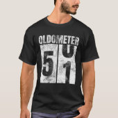 Oldometer 50 51 yrs old Man Woman Bday Graphic 51s T-Shirt (Vorderseite)