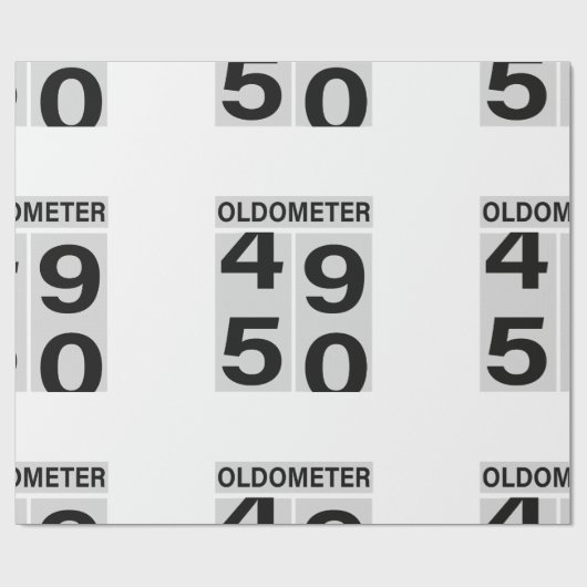 Oldometer 50. Geburtstag Geschenkpapier (Flach)