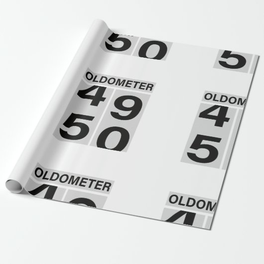 Oldometer 50. Geburtstag Geschenkpapier (Ungerollt)