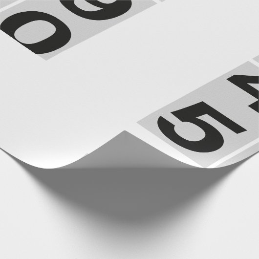 Oldometer 50. Geburtstag Geschenkpapier (Ecke)