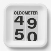 Oldometer 50. Geburtstag Pappteller (Vorderseite)