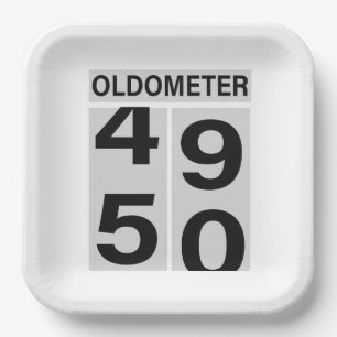 Oldometer 50. Geburtstag Pappteller