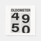 Oldometer 50. Geburtstag Serviette (Vorderseite)